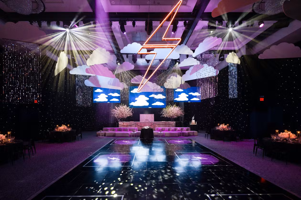 Bar mitzvah celebration lighting in Austin
